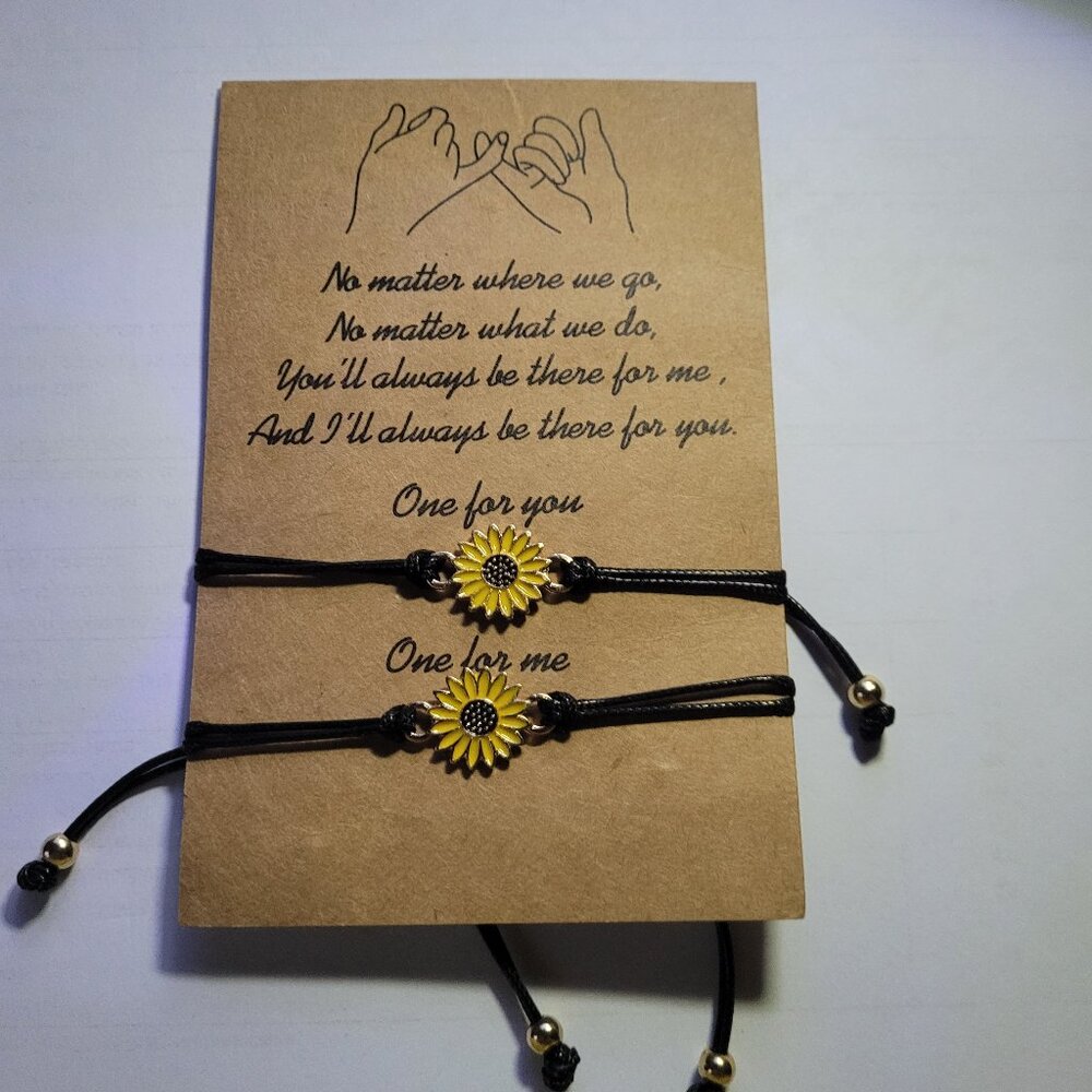 Set of 2 Sunflower Bracelets